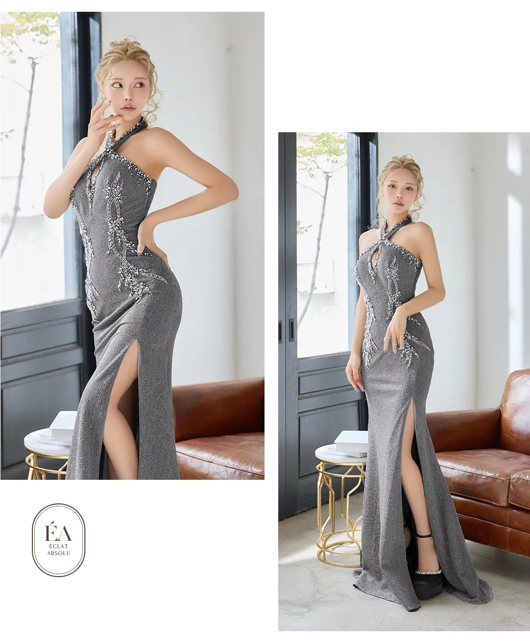 クロスネックドレス / ビジュードレス / ラメドレス / ロングドレス / キャバドレス ロング / ナイトドレス レディース / セクシードレス / クールドレス / グラムドレス / 色気ドレス / 強めドレス / 主役ドレス / 韓国ドレス / パーティードレス / 高見えドレス 3