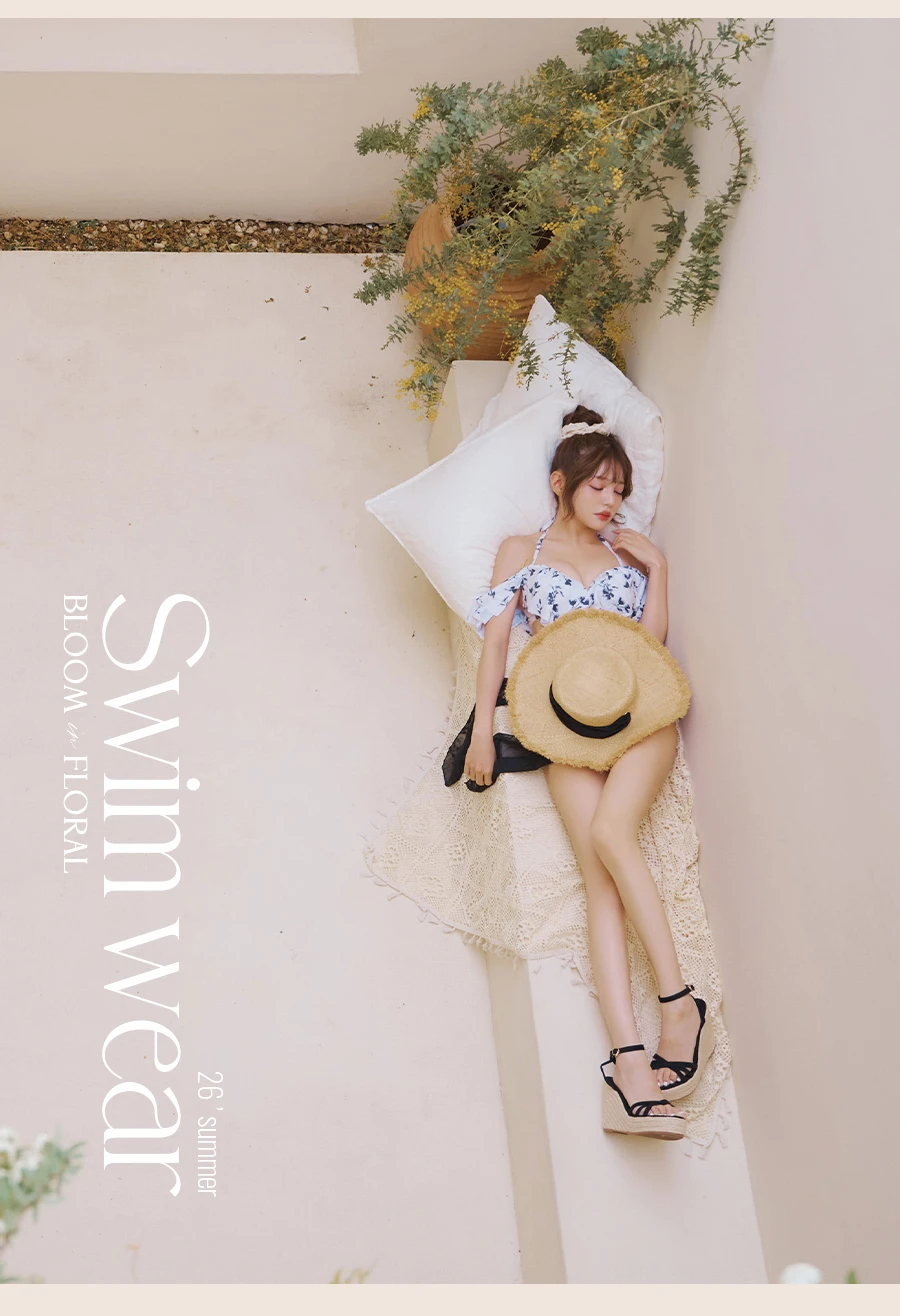 小花柄オフショルビキニ 4