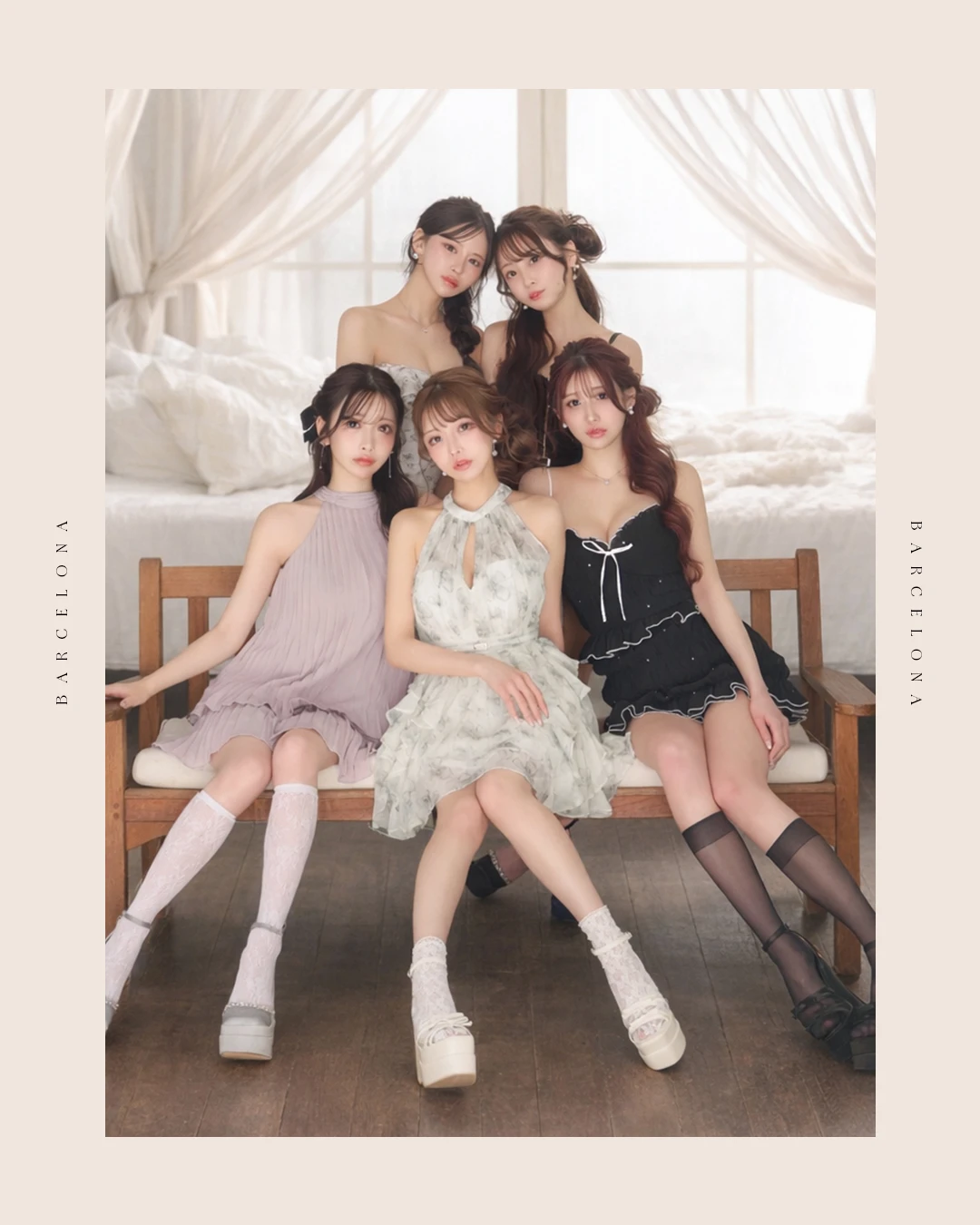 【ROBE de FLEURS/ローブドフルール】フラワーレース/ ぺプラム/ チュール/ ドッキング/ フレア/ ミニドレス/ キャバドレス 4