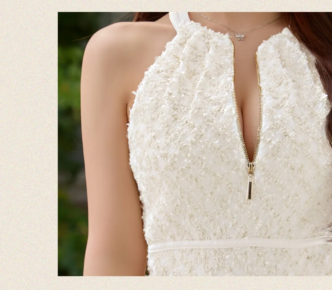 ツイードワンピース / ペプラムワンピ / 異素材ドレス / スタイルアップワンピ / ミニドレス / 韓国ドレス / フェミニンワンピ / キャバドレス 3