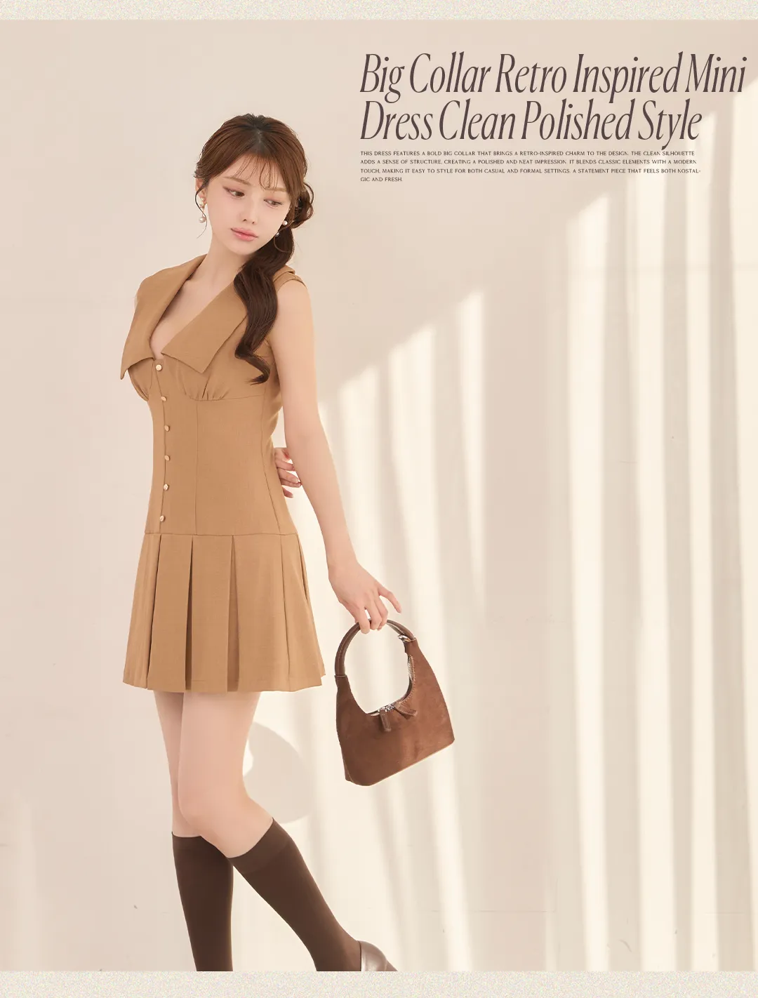 ビッグカラーワンピ / レトロワンピ / ミニワンピース / きれいめワンピ / クラシカルワンピ / 韓国ワンピ / 上品ワンピ / デイリードレス 2