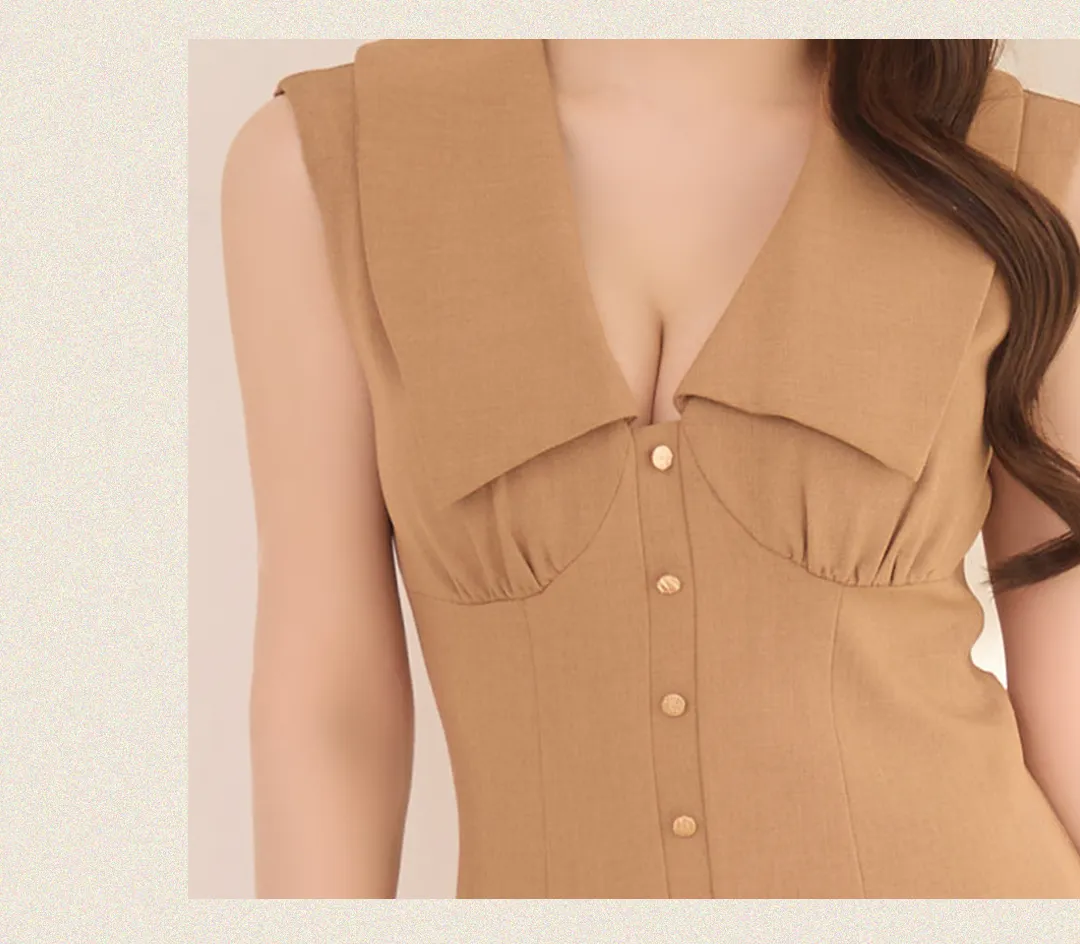 ビッグカラーワンピ / レトロワンピ / ミニワンピース / きれいめワンピ / クラシカルワンピ / 韓国ワンピ / 上品ワンピ / デイリードレス 3