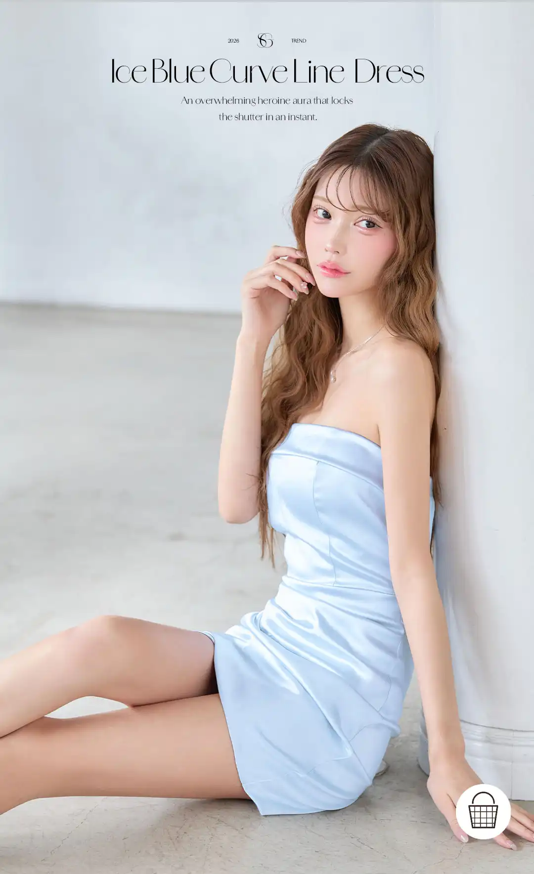 【ANDY/アンディ】シンプル/ ワンカラー/ サテン/ ベア/ タック/ タイト/ ミニドレス/ キャバドレス