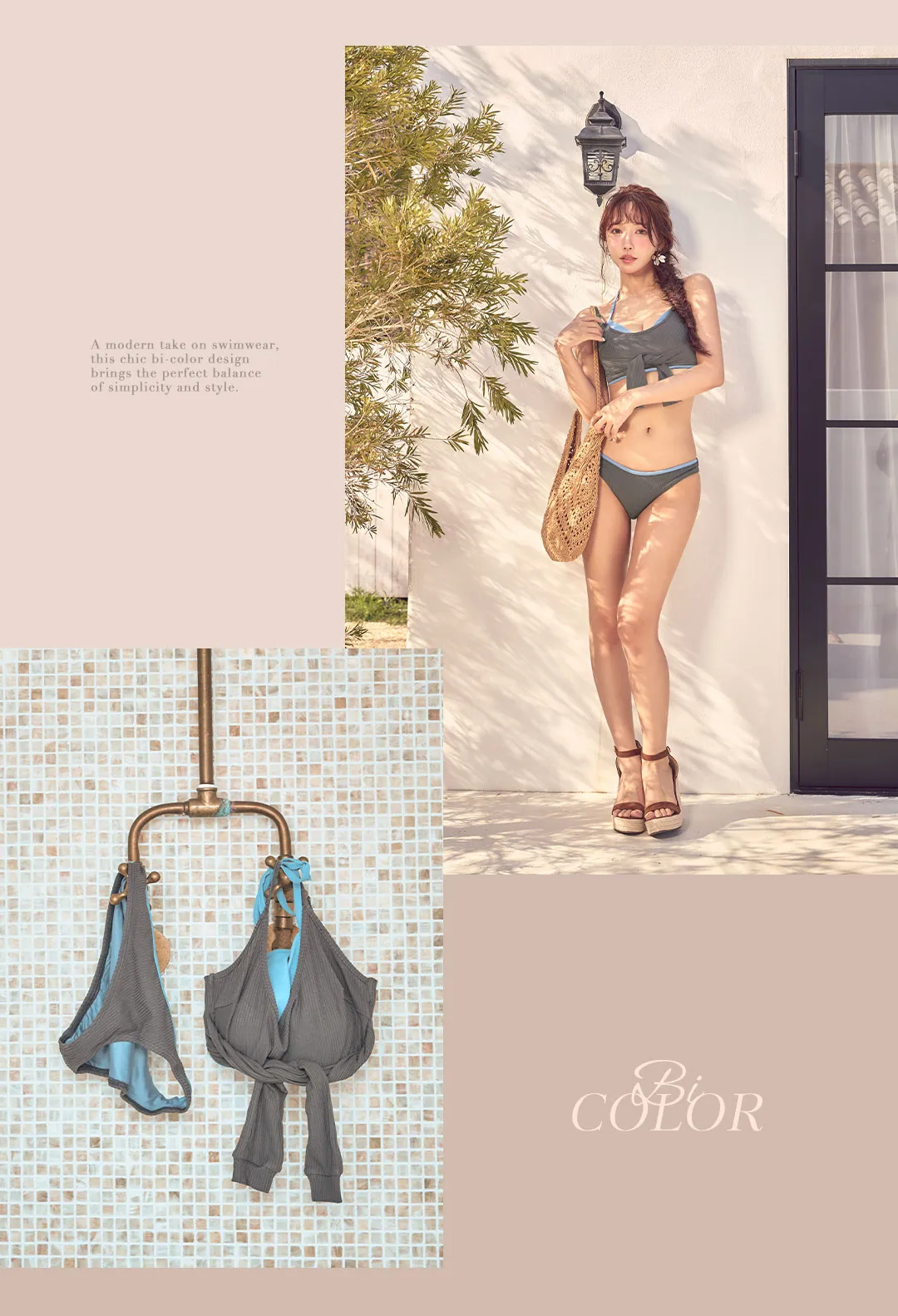 三上悠亜が着る、バイカラー水着-4