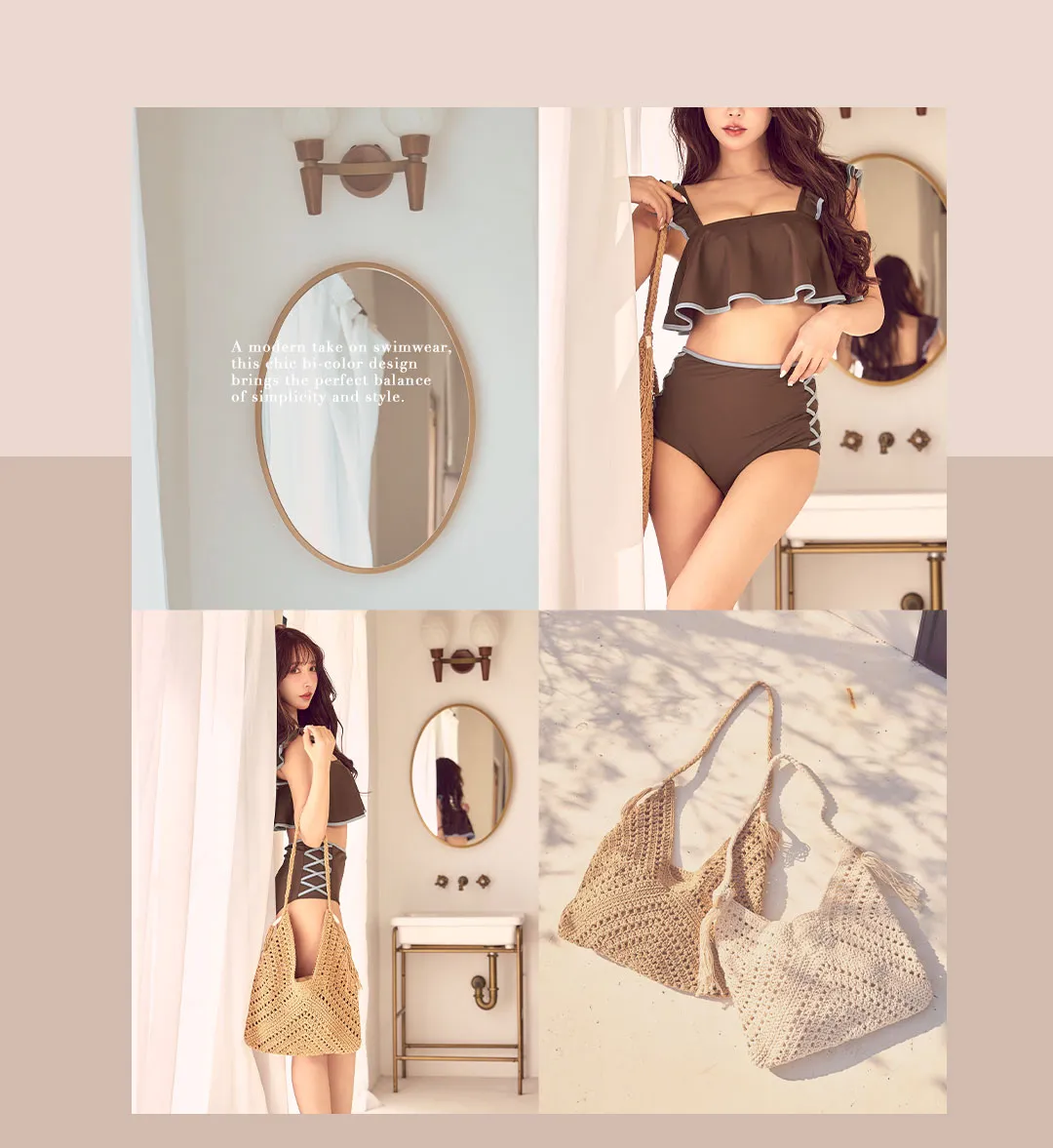 三上悠亜が着る、バイカラー水着-4