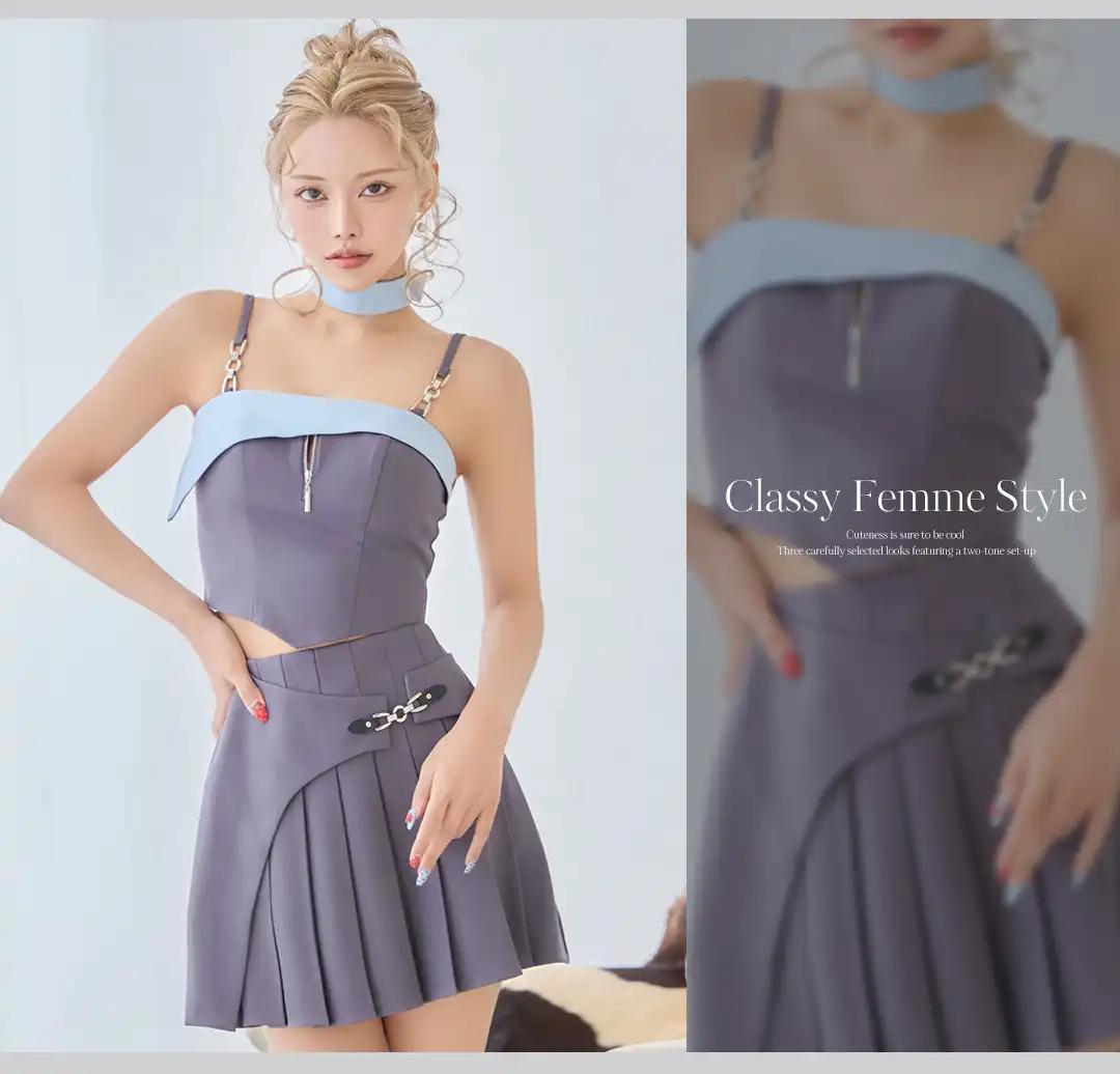 バックオープン起毛ニットフレアミニキャバドレス