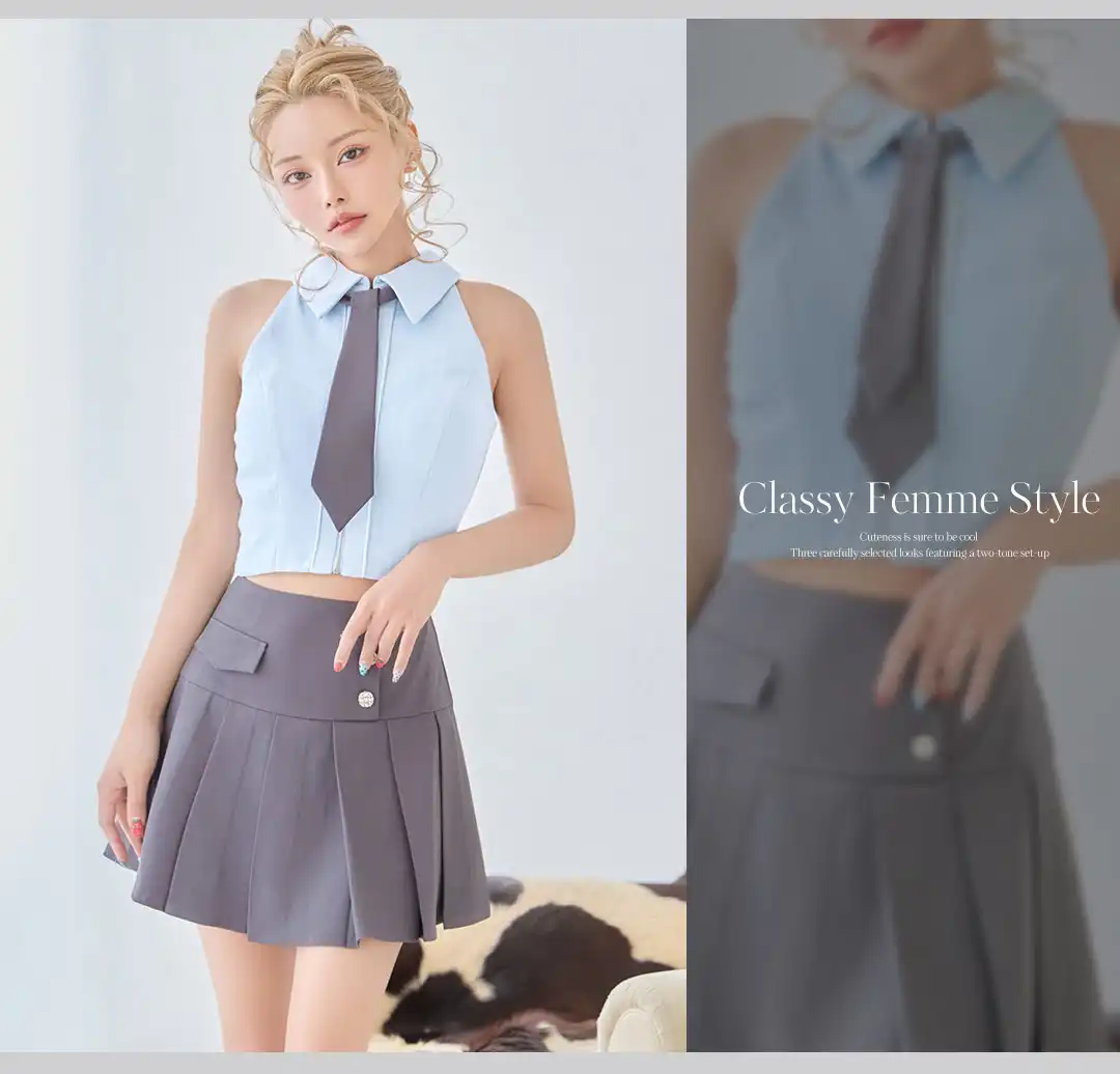 バックオープン起毛ニットフレアミニキャバドレス