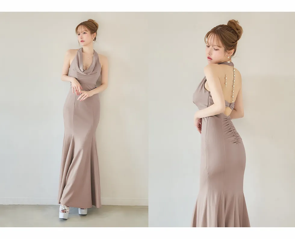 ゆめ 着用 2026年新作ドレス ミディアムドレス  ロングドレス キャバドレス