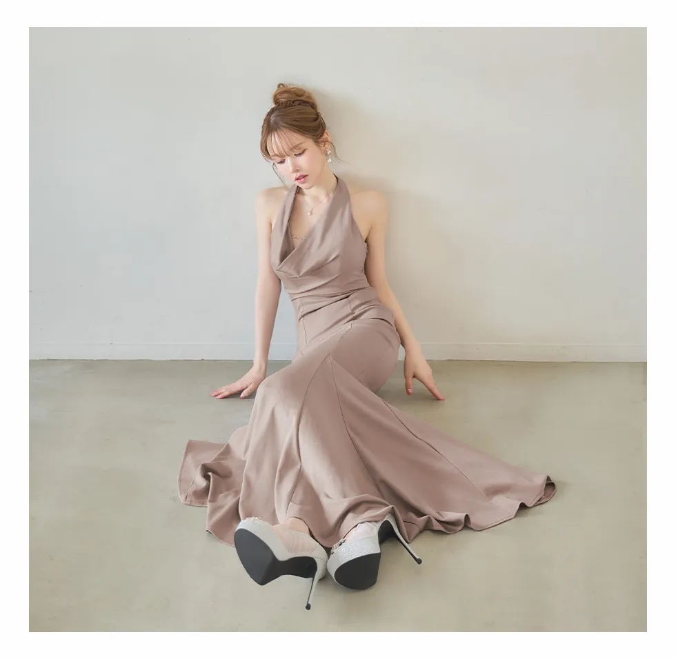 ゆめ 着用 2026年新作ドレス ミディアムドレス  ロングドレス キャバドレス