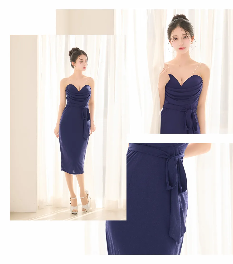 ゆりお 着用 2026年新作ドレス ミディアムドレス キャバドレス