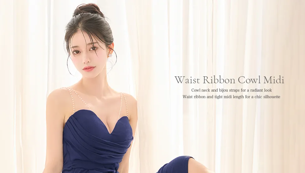 ゆりお 着用 2026年新作ドレス ミディアムドレス キャバドレス