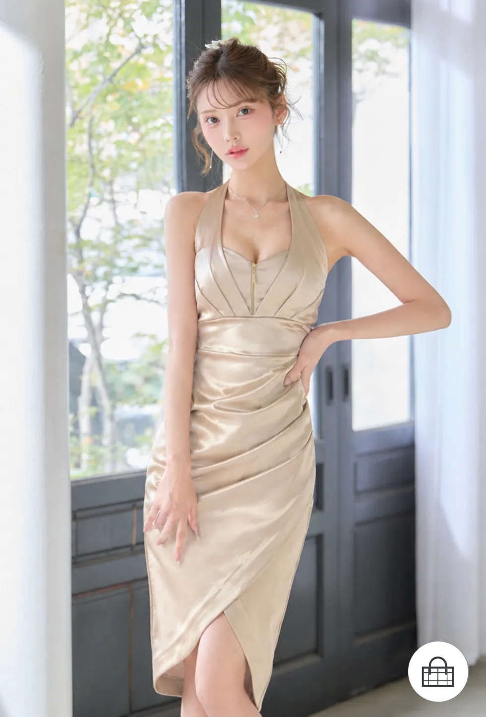 るりぴ 着用 2026年新作ドレス ミディアムドレス キャバドレス