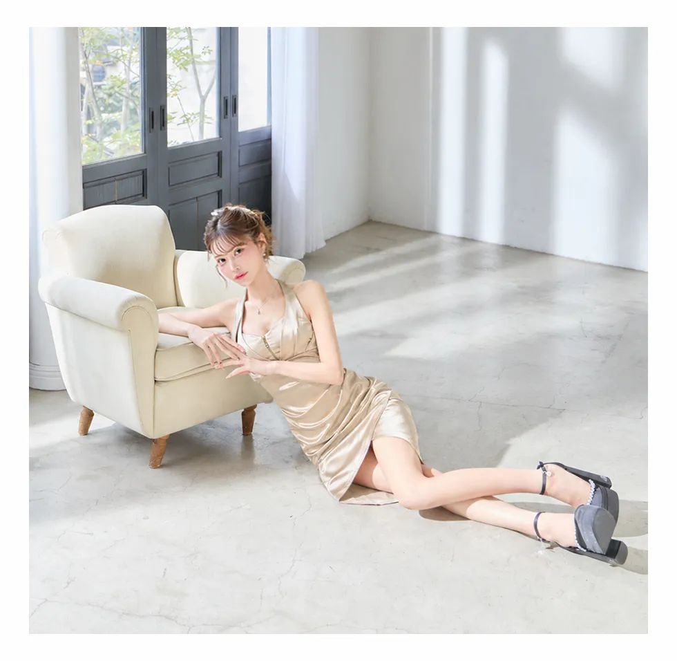 るりぴ 着用 2026年新作ドレス ミディアムドレス キャバドレス