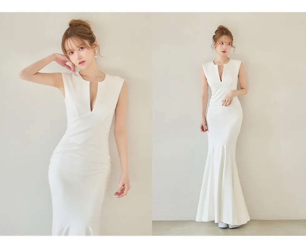 ゆめ 着用 2026年新作ドレス ミディアムドレス ロングドレス キャバドレス