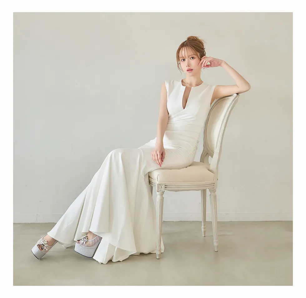 ゆめ 着用 2026年新作ドレス ミディアムドレス ロングドレス キャバドレス