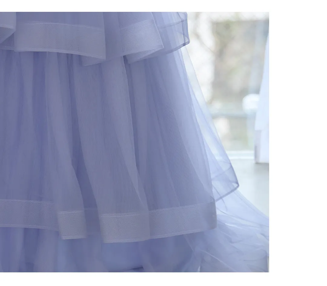 チュールドレス / ティアードドレス / ボリュームドレス / ロングドレス / フェミニンドレス / 韓国ドレス / パーティードレス / カラードレス 3