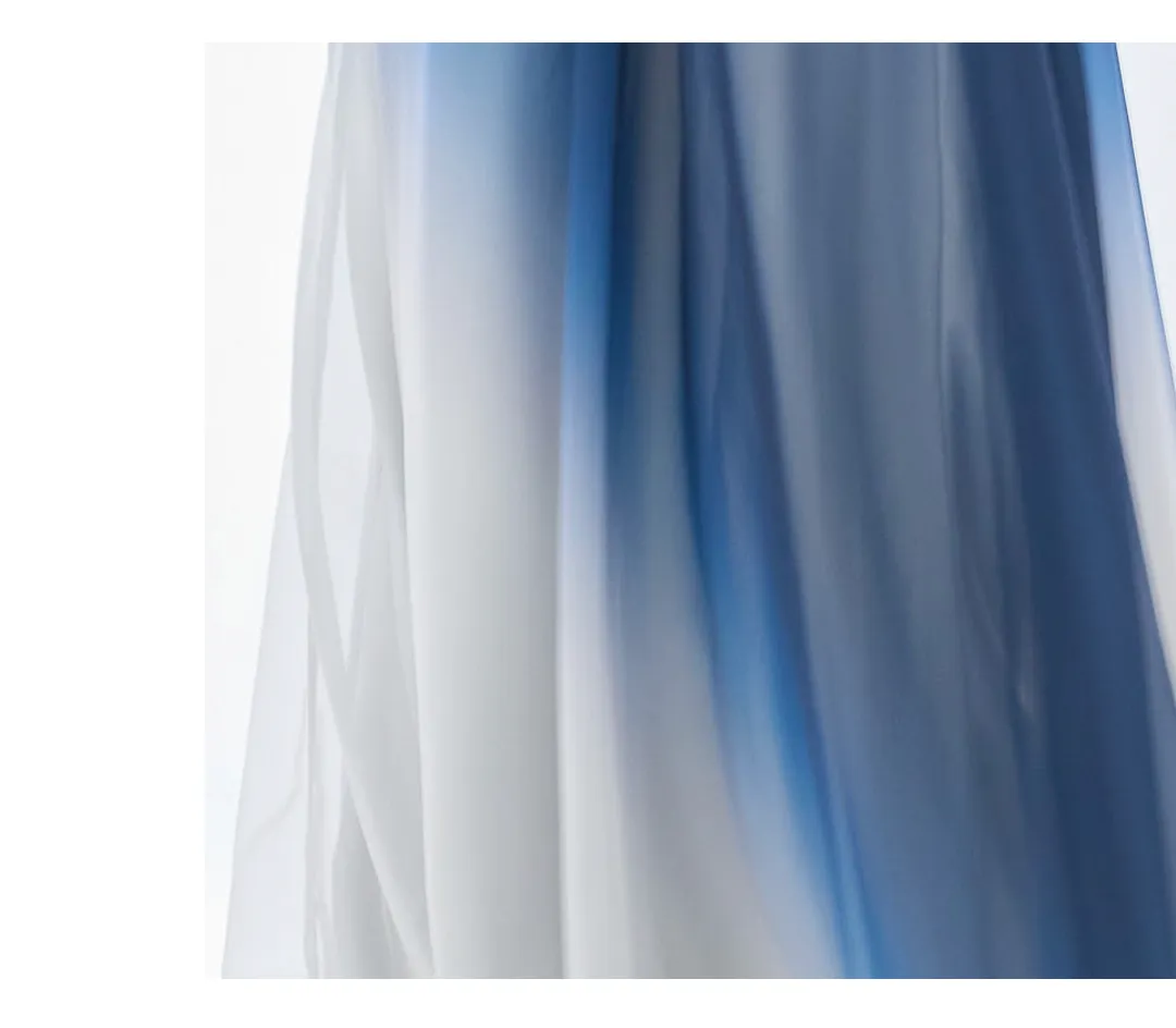 グラデーションドレス / ロングドレス / シフォンドレス / 大人ドレス / フェミニンドレス / 韓国ドレス / パーティードレス / カラードレス 3