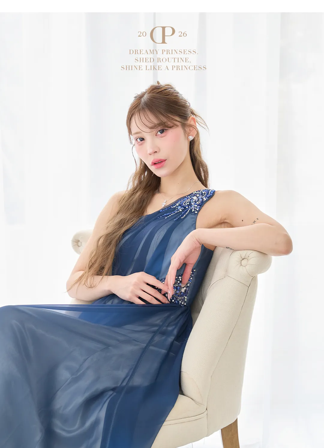 グラデーションドレス / ロングドレス / シフォンドレス / 大人ドレス / フェミニンドレス / 韓国ドレス / パーティードレス / カラードレス 5