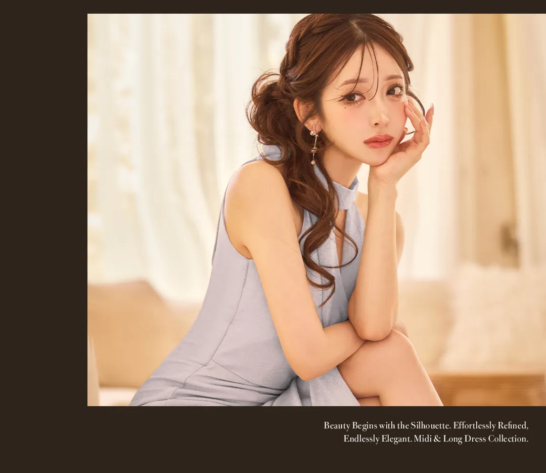 キャバドレス/ミディアムドレス/ホルターネックドレス/カシュクールドレス/ギャザードレス/アシンメトリードレス/タイトドレス/ベージュドレス/ニュアンスカラードレス/上品ドレス/大人ドレス/パーティードレス/ラウンジドレス/細見えドレス/高見えドレス 2