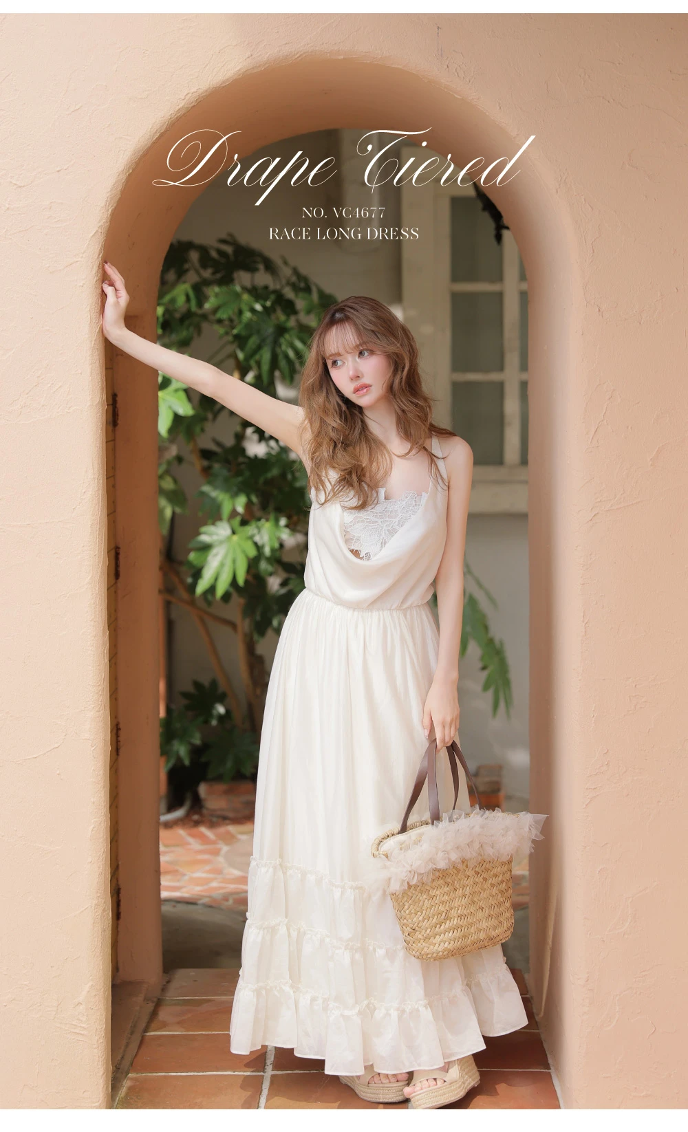 【DEA./ディア】Drape tiered long dress 1