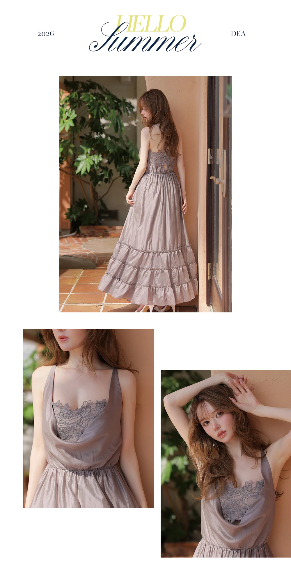 【DEA./ディア】Drape tiered long dress 3
