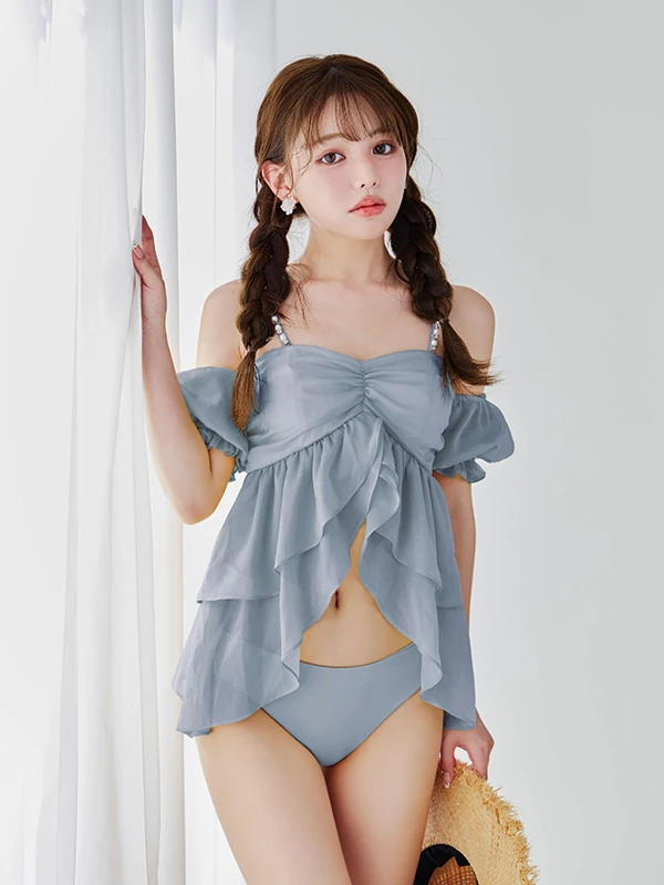 フリルシフォン×オフショルダービキニ 3