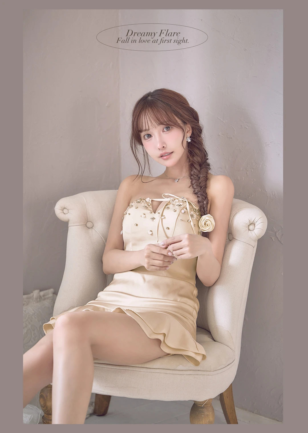 キャバドレス/セットアップドレス/フリルドレス/ビジュードレス/アイボリードレス/ミニドレス/フェミニンドレス/清楚ドレス/愛されドレス/パーティードレス/高見えドレス 5