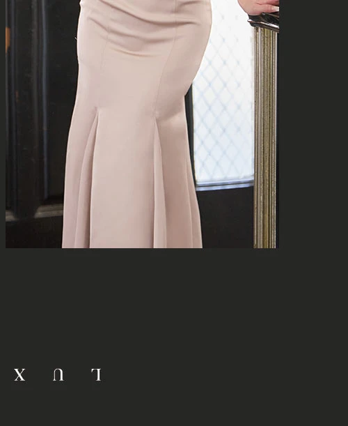 【Glossy/グロッシー】サテンドレープビジューワンピース