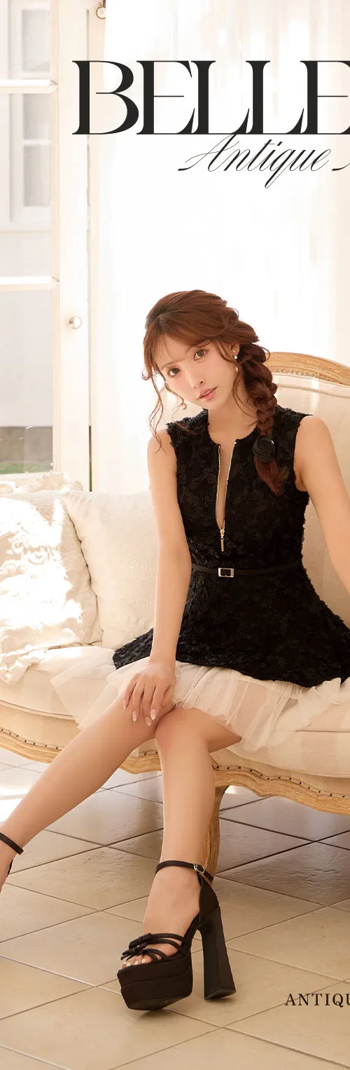 【ANIER./アニエル】Satin Trace Midi Dress