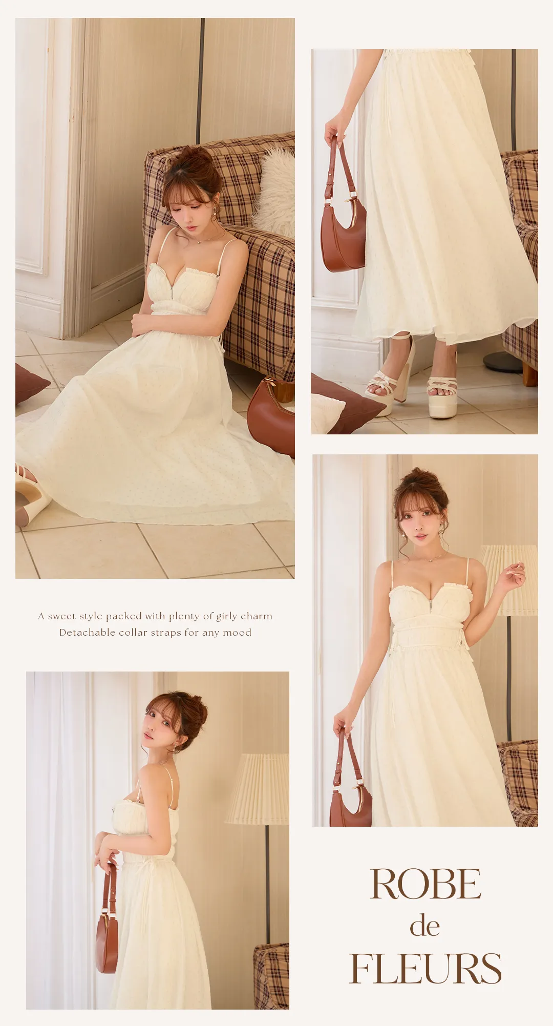 【ROBE de FLEURS/ローブドフルール】2WAY/ サイドリボン/ ラメ/ ギャザー/ シフォン/ サテン/ ペプラム/ ベアトップ/ ワンピース/ フレア/ ミディアムドレス/ キャバドレス