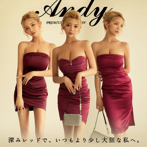 リリ着用レッドドレス