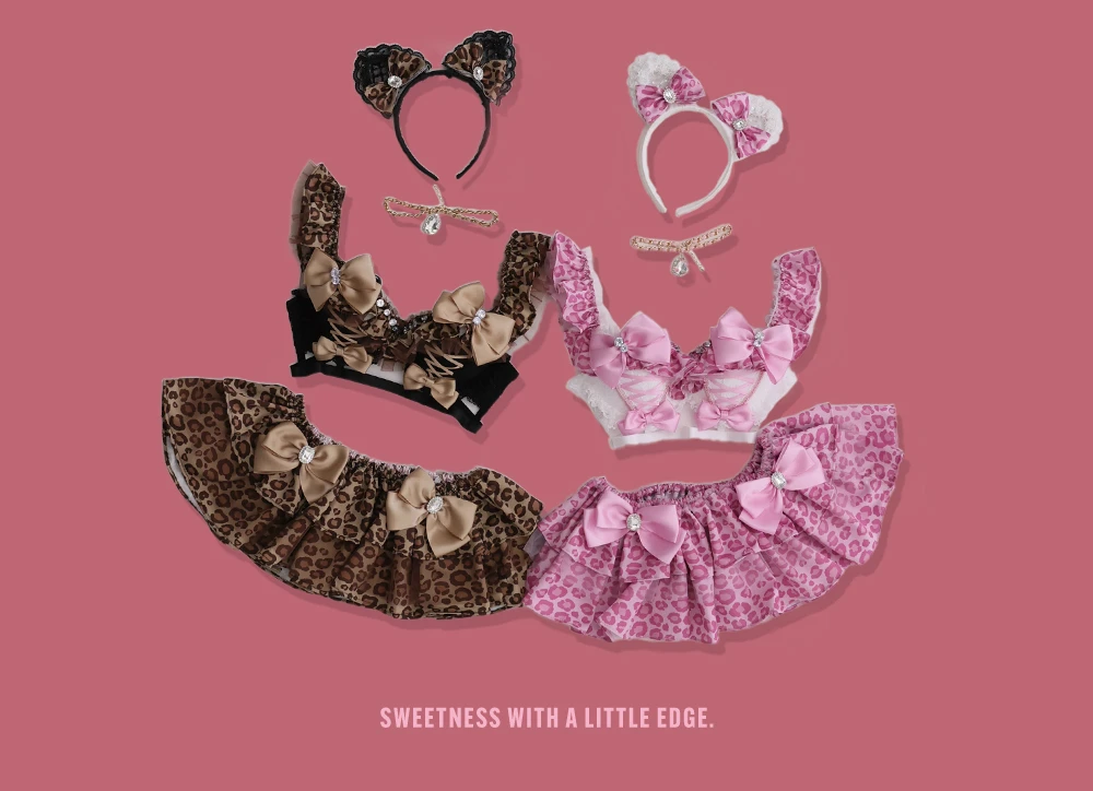【Deco Lingerie/ デコランジェリー】ピンク&ブラウンレオパード 3