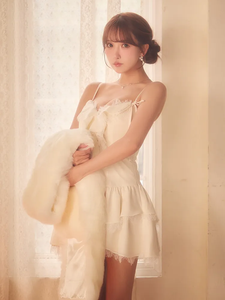 ROBE de FLEURS ミニドレス FM4398