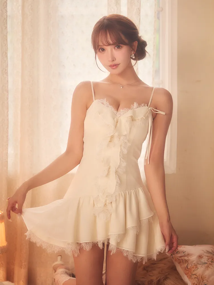 ROBE de FLEURS ミニドレス FM4398 着用イメージ2