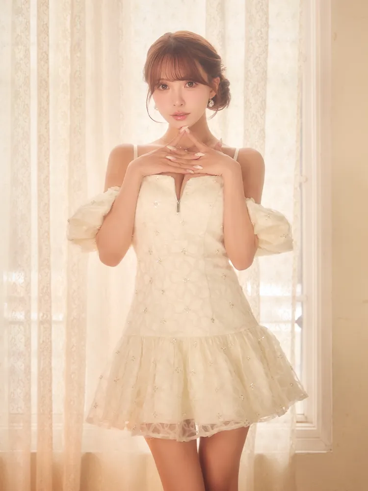 ROBE de FLEURS ミニドレス FM4942 着用イメージ2