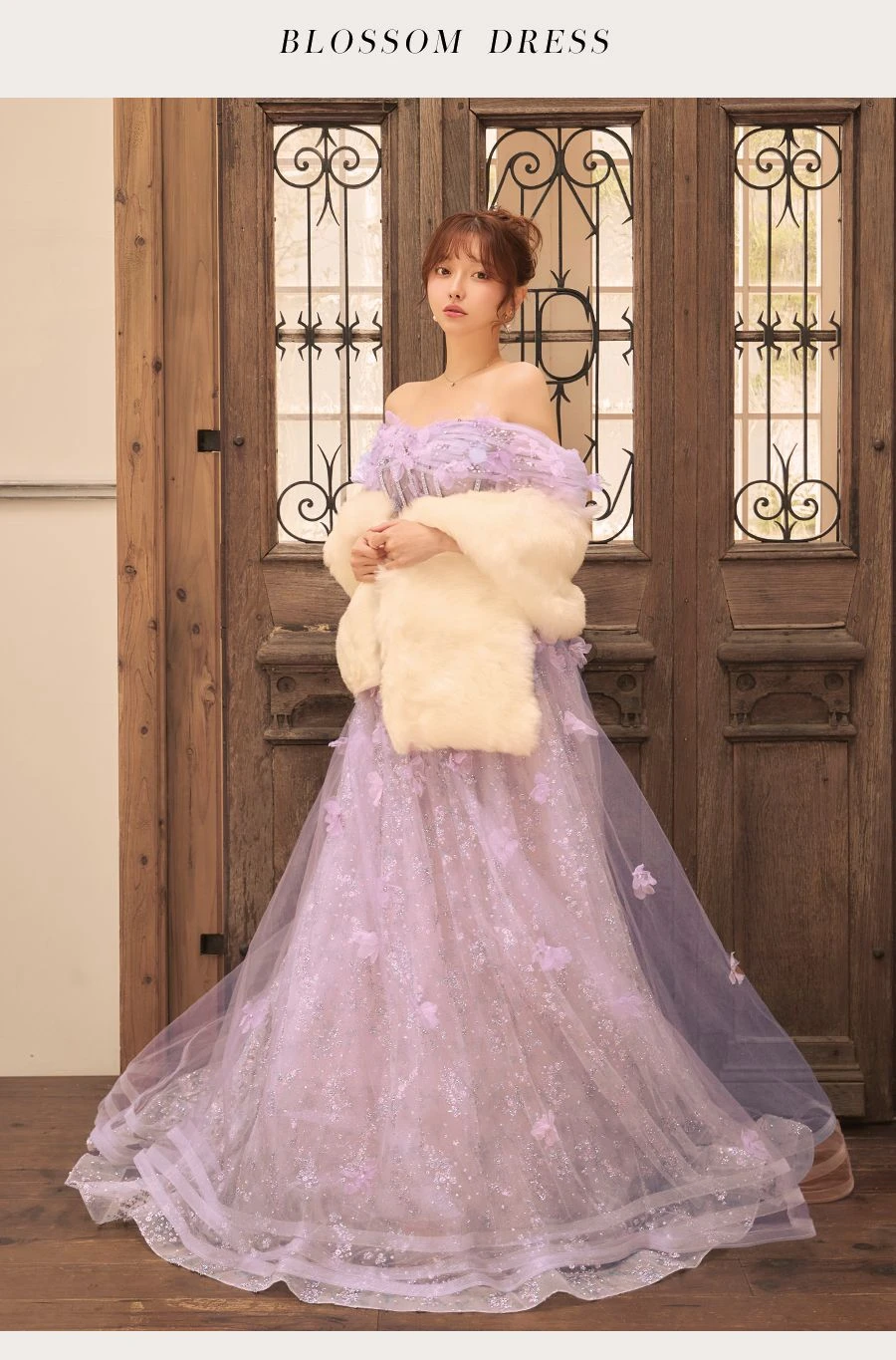 【Glossy/グロッシー】ビジューシャギーニットホルターネックバックリボンミニドレス 3