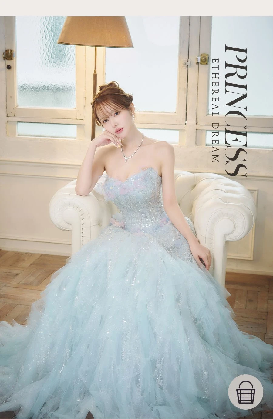 【Glossy/グロッシー】ビジューシャギーニットホルターネックバックリボンミニドレス 1