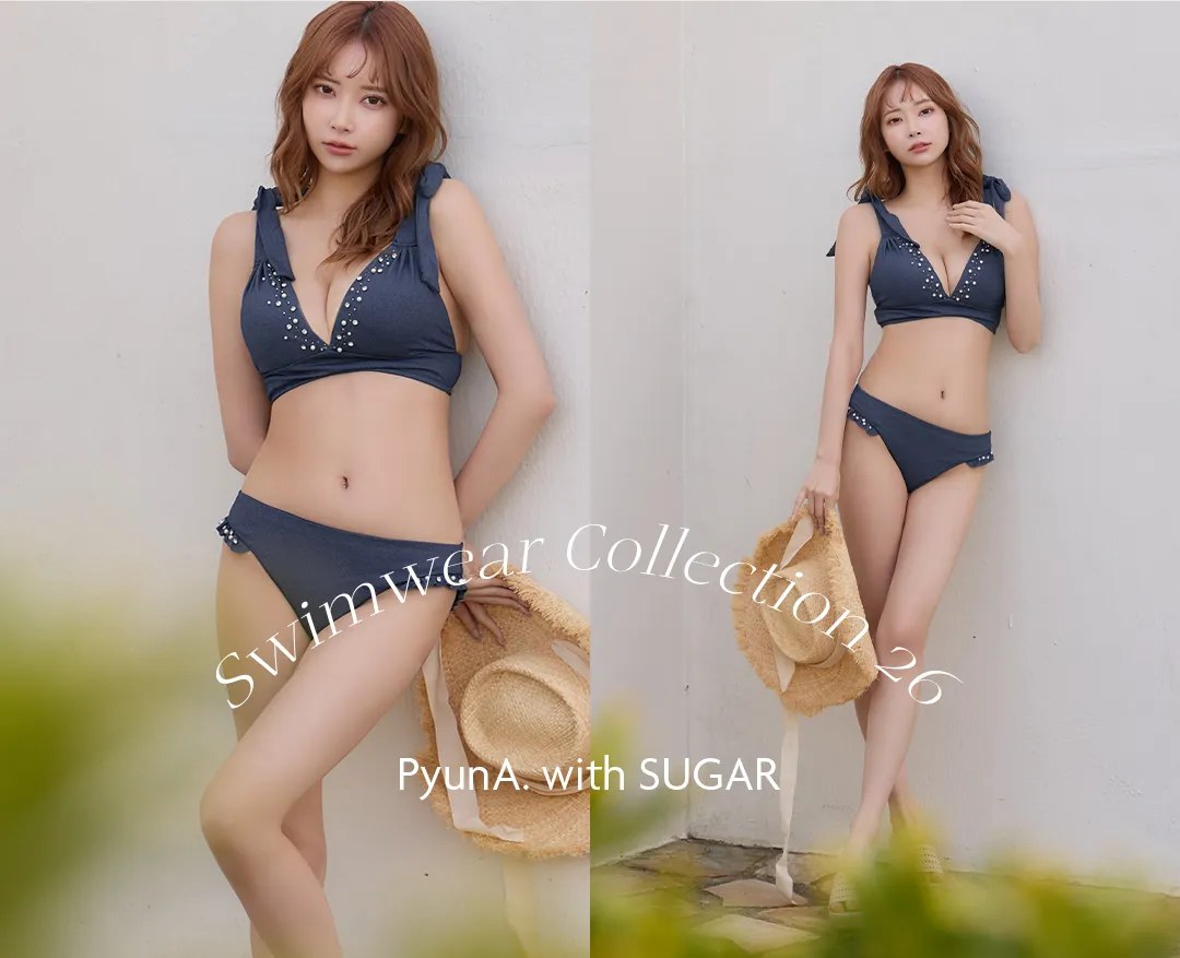 【ビキニ】【水着】ショルダーリボンスタッズフリルビキニ2