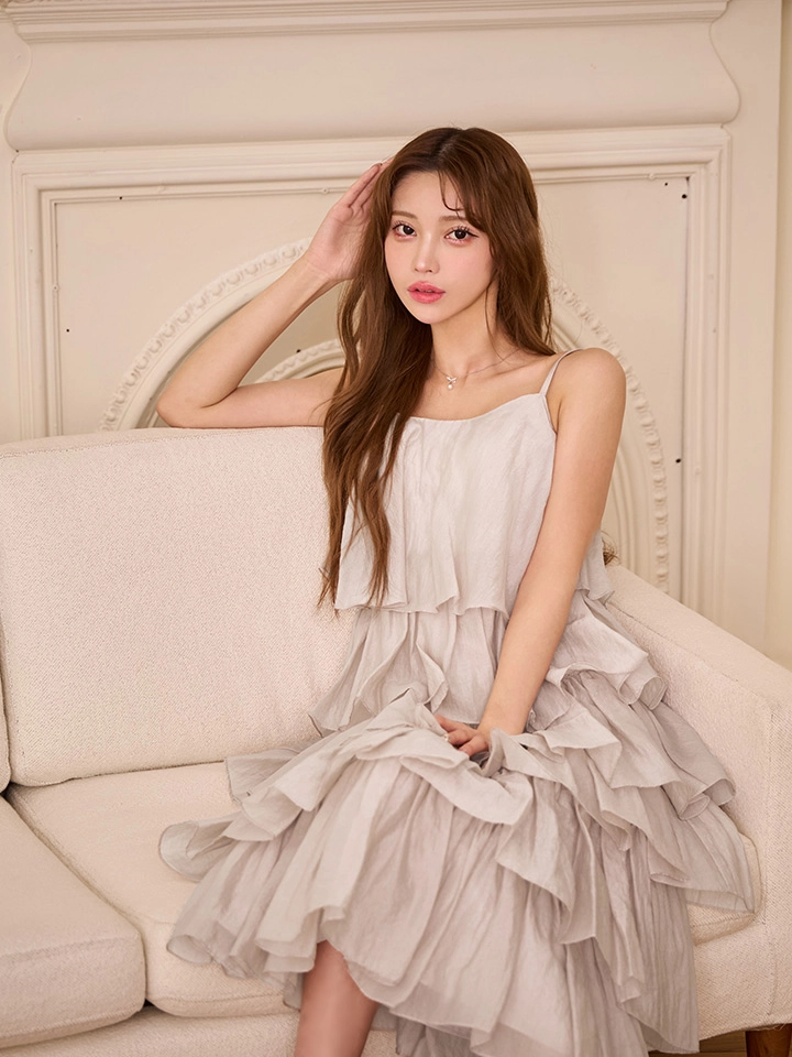 【ANGEL R/エンジェルアール】ホルターネックデザイン/フロントビジュー/レース/タイトロングドレス5