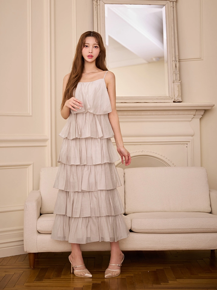 【ANGEL R/エンジェルアール】ホルターネックデザイン/フロントビジュー/レース/タイトロングドレス1