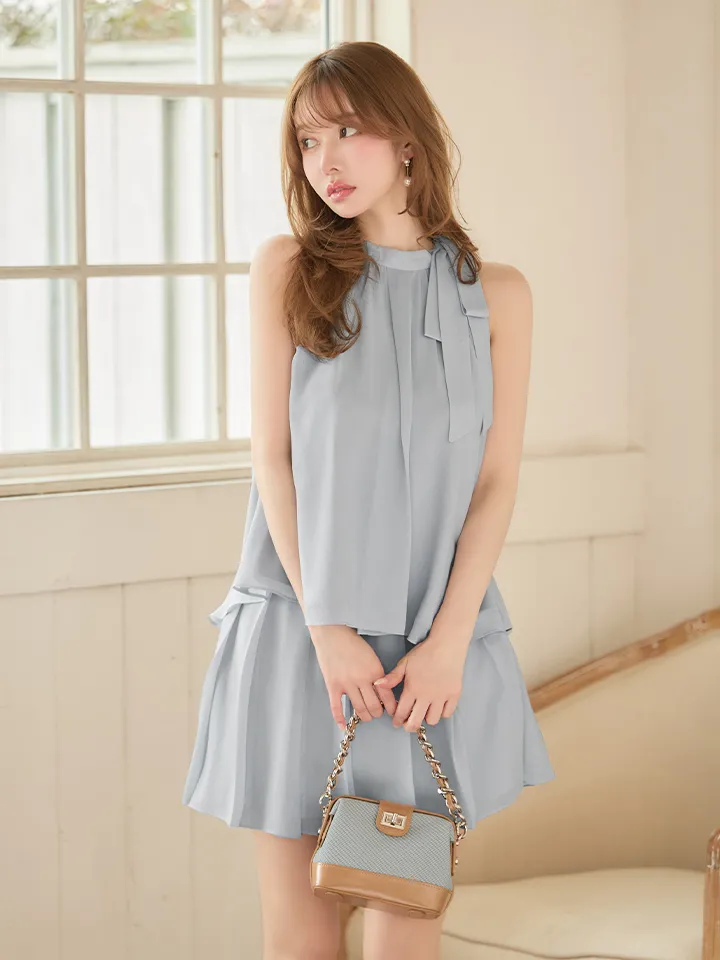 【DEA./ディア】サテン/ シフォン/ フレア/ セットアップ/ ミニドレス/ キャバドレス2