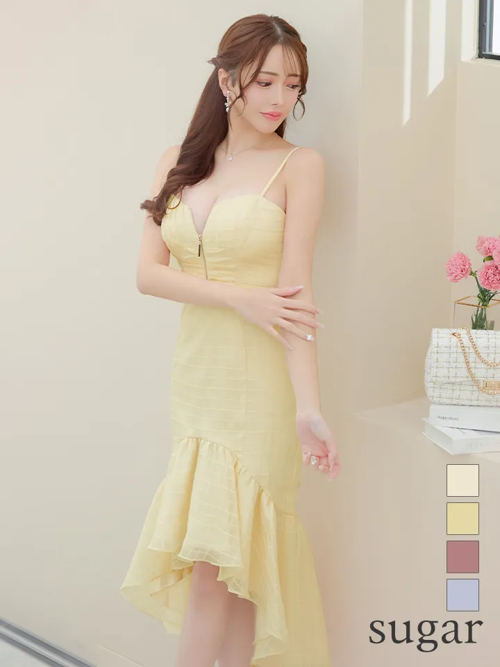 【DEA.by ROBE de FLEURS/ディアバイローブドフルール】レース/ サテン/ マーメイド/ ミディアムドレス/ キャバドレス