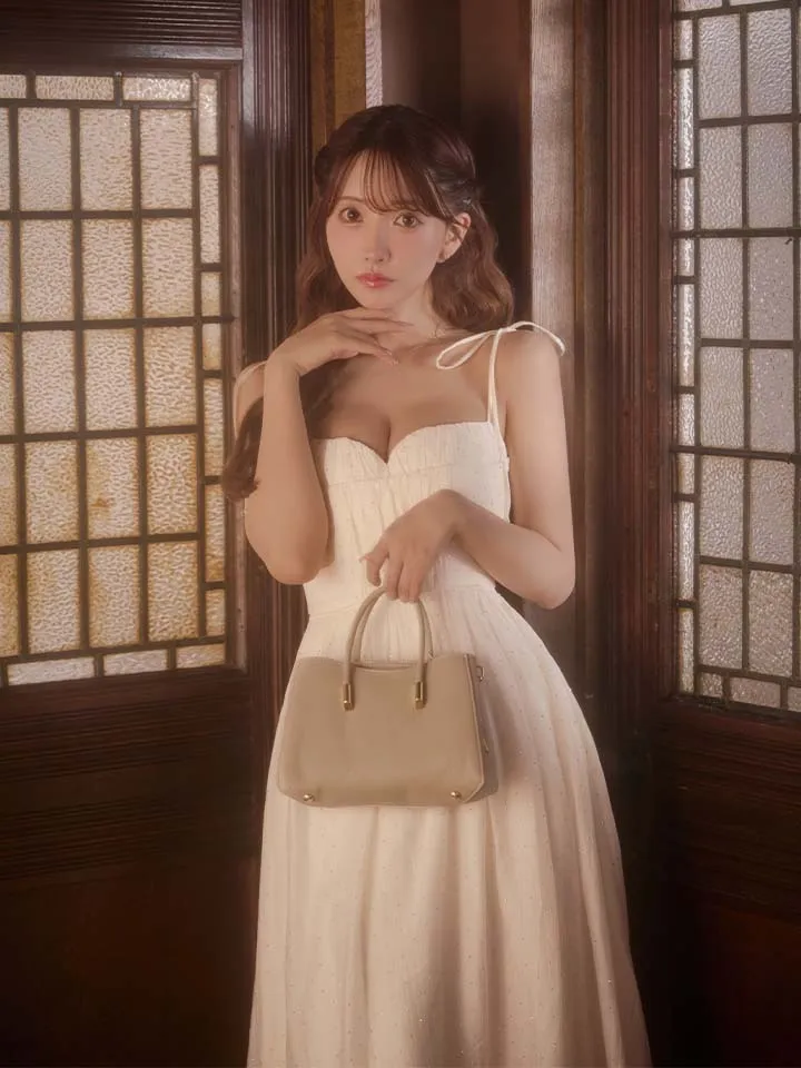 【DEA./ディア】ストーン/ シフォン/ ハートカット/ キャミソール/ ミディアムドレス/ キャバドレス4