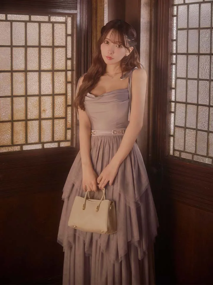 【DEA./ディア】luxe tulle long dress/ リュクス/ チュール/ ロングドレス/ キャバドレス5