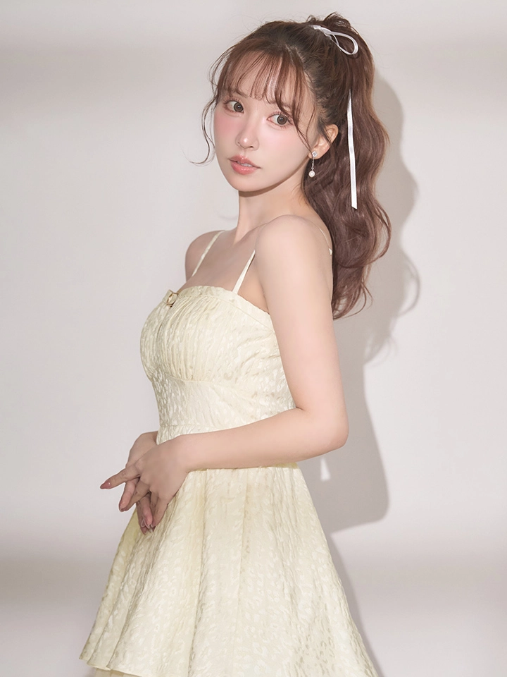 【ROBE de FLEURS/ローブドフルール】チュール/ ドッキング/ ジャガード/ キャバドレス[OF08]2