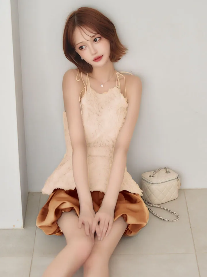 【ROBE de FLEURS/ローブドフルール】fleurs tulle setup dress/ フルール/ チュール/ セットアップ/ ミニドレス/ キャバドレス2