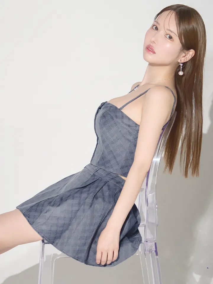 【Glossy/グロッシー】スエード/ チェック/ ベア/ プリーツ/ フレア/ セットアップ/ ミニドレス/ キャバドレス2