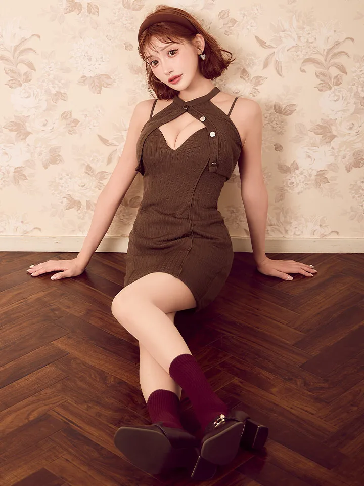 【Glossy/グロッシー】2way/ ホルタートップス/ バストカット/ タイト/ ミニドレス/ キャバドレス4