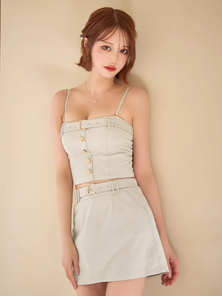 【Glossy/グロッシー】ツイル/ キャミ/ セットアップ/ タイト/ ミニドレス/ キャバドレス3