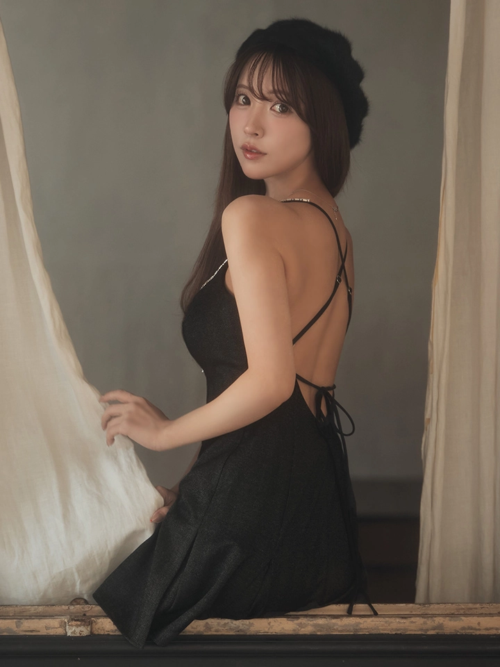 【Glossy/グロッシー】ジップ/ キャミ/ フレア/ ミニドレス/ キャバドレス5